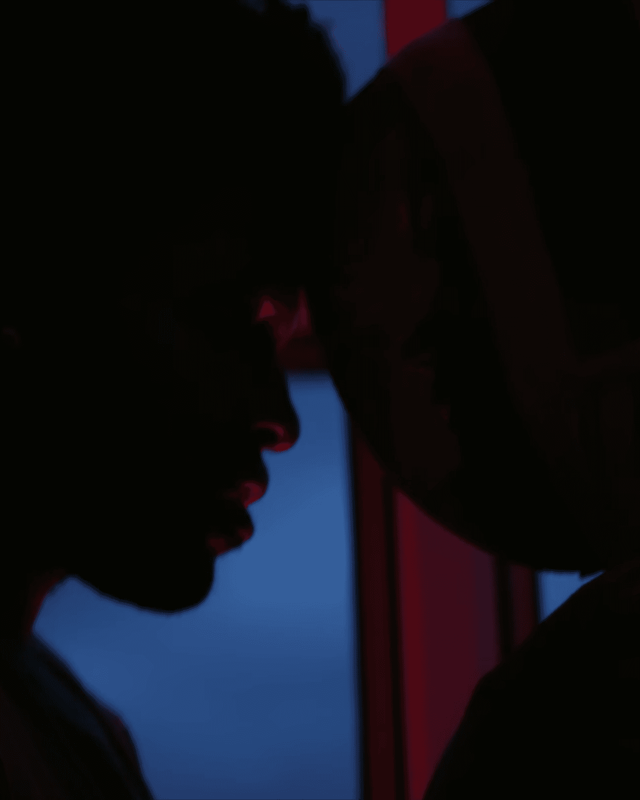 Man to man, forehead to forehead