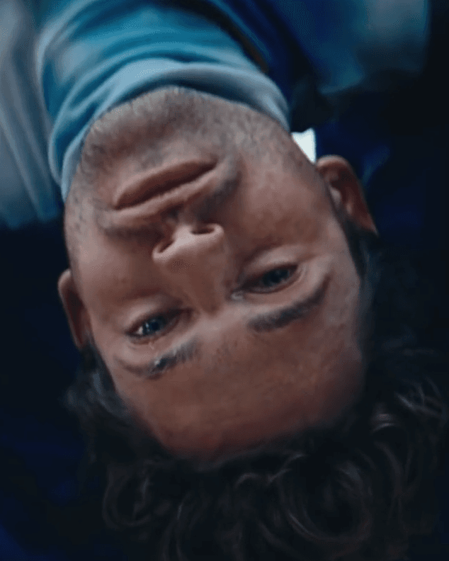 A Man floating in the sky